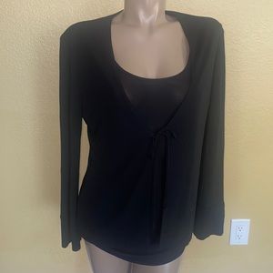 Lida Baday Black 2 Pc Top / Tank & Jacket - L
